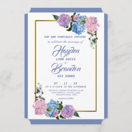 Elegante Invitación a la Boda de Hidrangea
