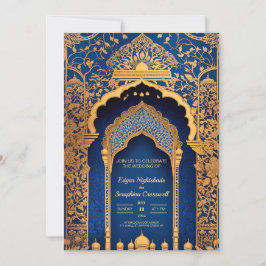 Elegante invitación a la boda de indios de Bollywo