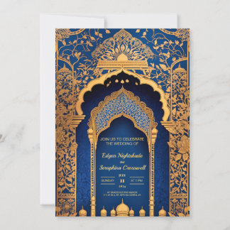 Elegante invitación a la boda de indios de Bollywo