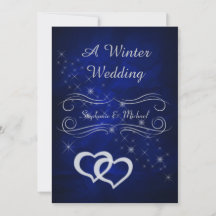 Elegante invitación a la boda de invierno de plata
