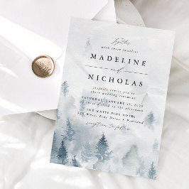 Elegante invitación a la boda de invierno en los b