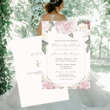 Elegante invitación a la boda de jardín con rosas 