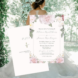 Elegante invitación a la boda de jardín con rosas 