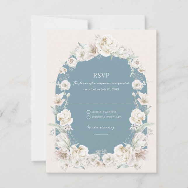 Elegante Invitación a la Boda de Jardín Floral Mod (Anverso)