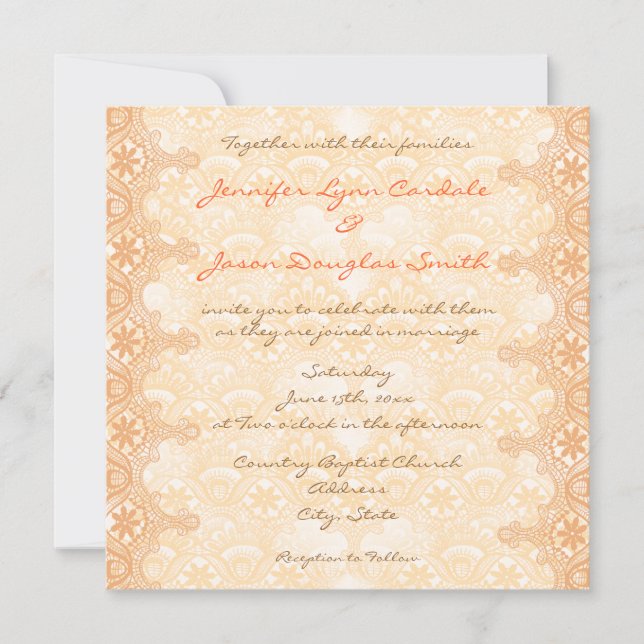 Elegante invitación a la boda de la abrazadera de  (Anverso)