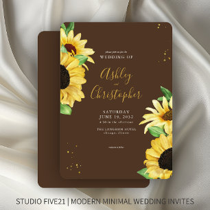 Elegante invitación a la boda de la boda de un gir