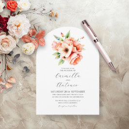 Elegante invitación a la boda de la boda del arco 