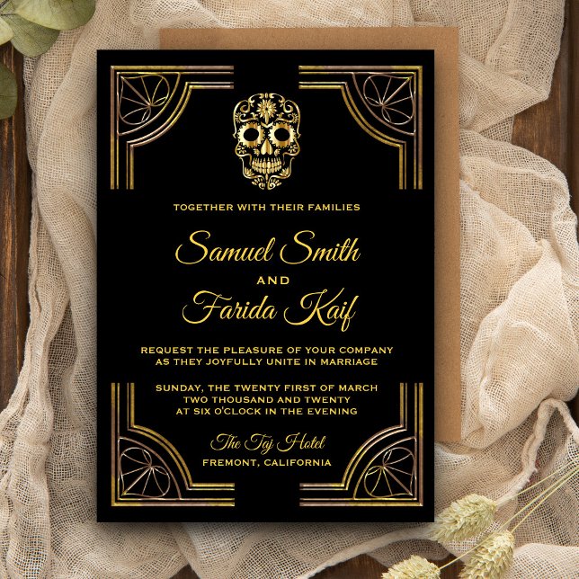 Elegante Invitación a la boda de la boda del Cráne (Subido por el creador)