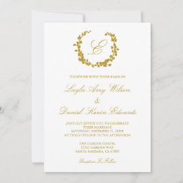 Elegante invitación a la boda de la corona