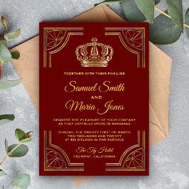 Elegante invitación a la boda de la corona del Orn