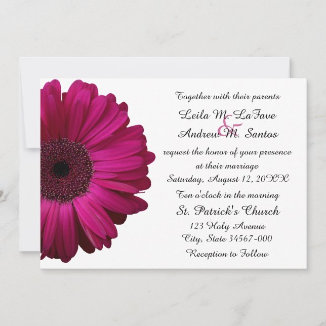 Elegante invitación a la boda de la fiesta de la G (Anverso)
