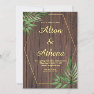 Elegante invitación a la boda de la imagen de made