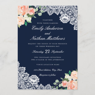 Elegante Invitación a la boda de la Marina de los 