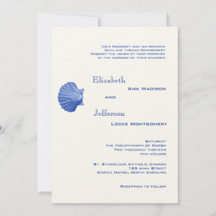 Elegante invitación a la boda de la marisma en mim