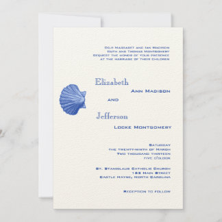 Elegante invitación a la boda de la marisma en mim