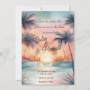 Elegante Invitación a la boda de la pareja de la p