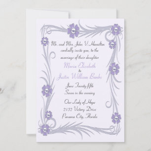 Elegante invitación a la boda de la peluquería