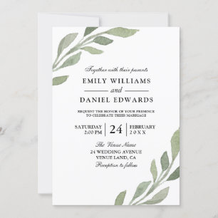 Elegante Invitación a la boda de la primavera de l