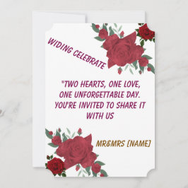 Elegante invitación a la boda de la rosa roja | Do
