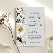 Elegante invitación a la boda de las Florales de l