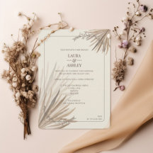 Elegante invitación a la boda de las palmas del de