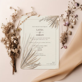 Elegante invitación a la boda de las palmas del de