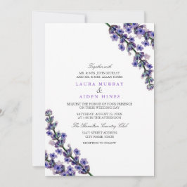 Elegante invitación a la boda de Lavanda