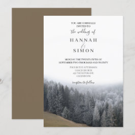 Elegante Invitación a la boda de los Pinos de Mont