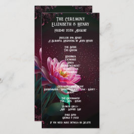 Elegante invitación a la boda de Lotus | Cósmico f