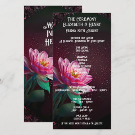 Elegante invitación a la boda de Lotus | Cósmico f