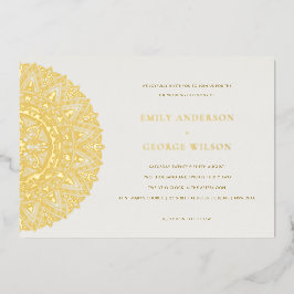 Elegante Invitación a la boda de Mandala clásica d