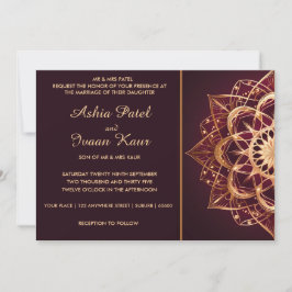Elegante invitación a la boda de Mandala en Borgoñ