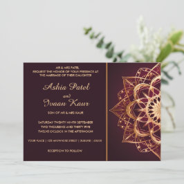 Elegante invitación a la boda de Mandala en Borgoñ