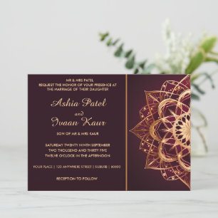 Elegante invitación a la boda de Mandala en Borgoñ