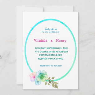 Elegante Invitación a la Boda de Marco de Pastel F