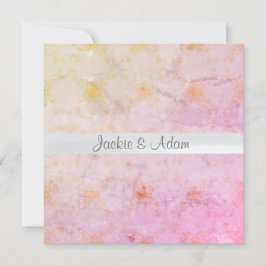Elegante Invitación a la boda de mármol rosa de me