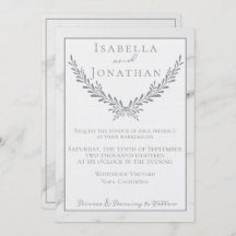 Elegante invitación a la boda de mármol y corteza