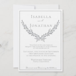 Elegante invitación a la boda de mármol y corteza