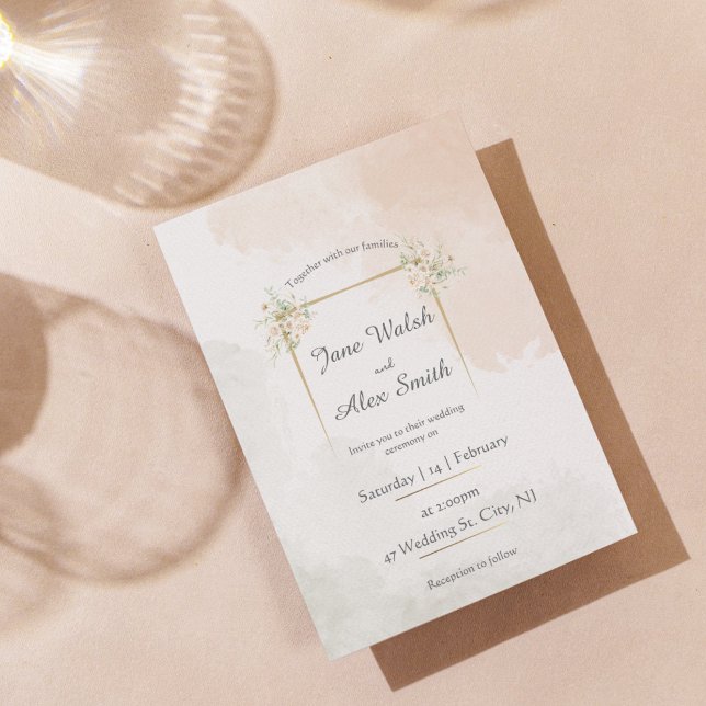 Elegante invitación a la boda de moda (Subido por el creador)