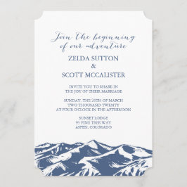 Elegante invitación a la Boda de Montaña