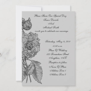 Elegante Invitación a la boda de novios plateados