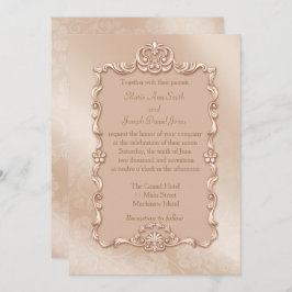 Elegante Invitación a la Boda de Oro