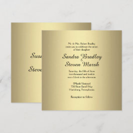 Elegante Invitación a la Boda de Oro