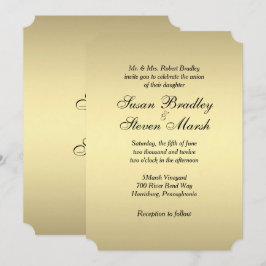 Elegante Invitación a la Boda de Oro