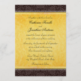 Elegante invitación a la Boda de Oro Negro