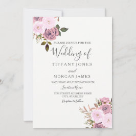 Elegante invitación a la Boda de Oro Rosa y Rosa