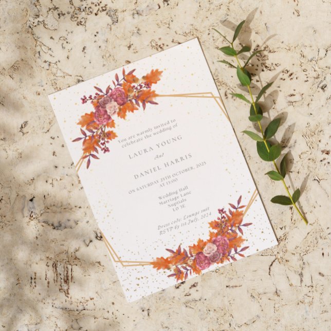 Elegante invitación a la boda de otoño (Subido por el creador)