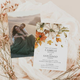 Elegante invitación a la boda de otoño