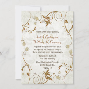 Elegante invitación a la boda de otoño
