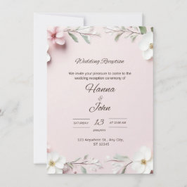 Elegante invitación a la boda de Personalizable